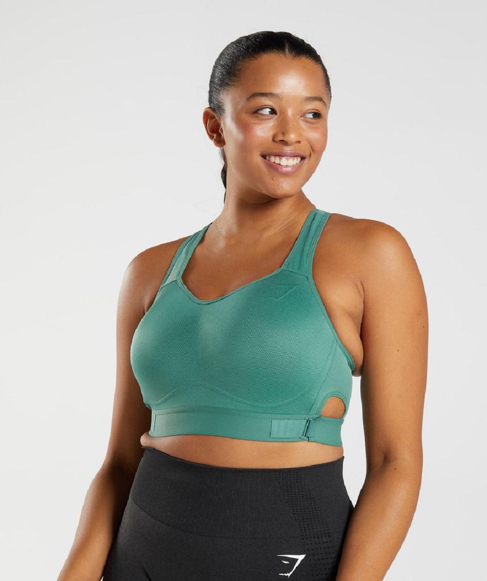 Sujetadores Deportivos Gymshark Racerback High Support Mujer Verde | CO 2080BEX